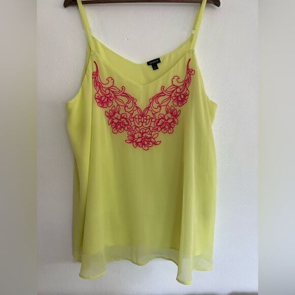 Torrid Women’s Tank Top Size 3 Yellow and Pink - Picture 3 of 7